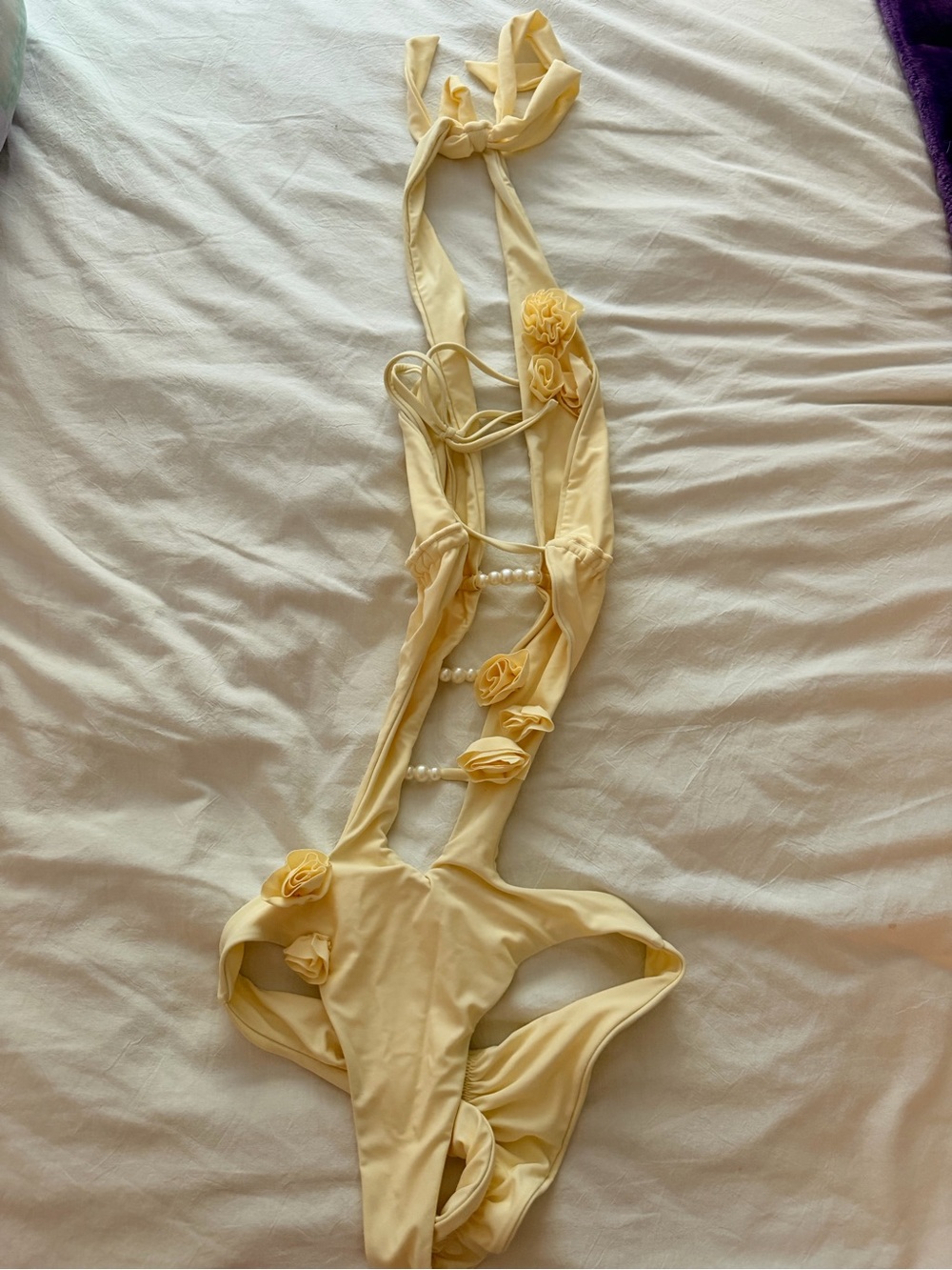 OUTCAST yellow bathing suit one piece size M